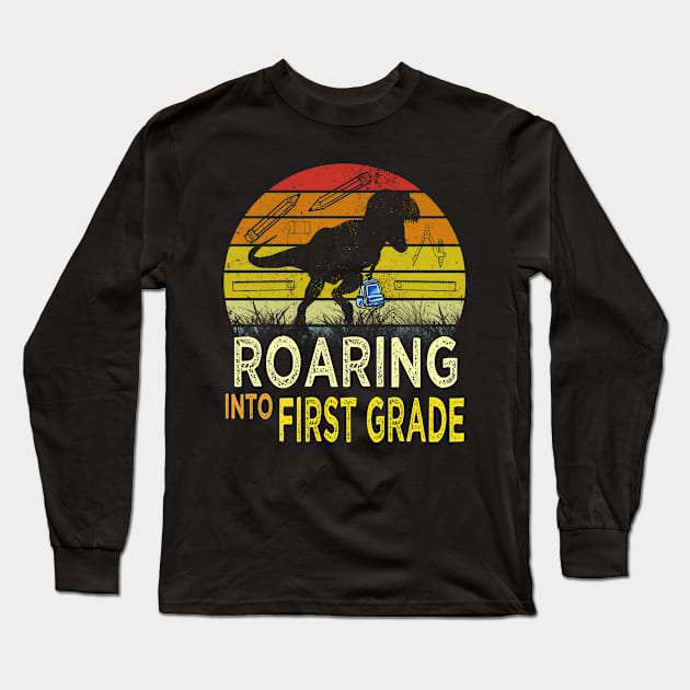 roaring into first grade Long Sleeve T-Shirt by Leosit